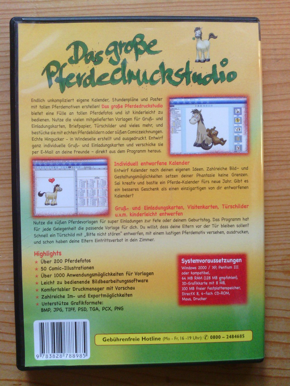 Pferdedruckstudio, Computer, Kreativ, basteln, Einladungen, Visitenkarte, Kalender