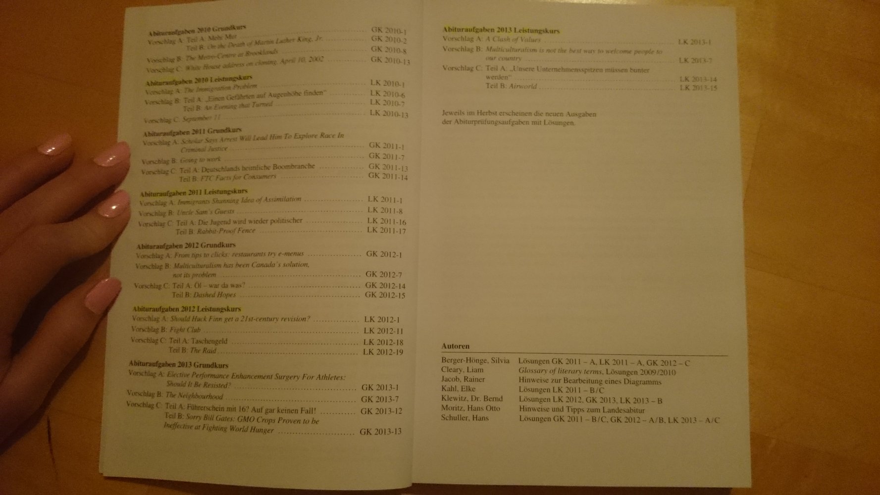 Englisch Abitur 