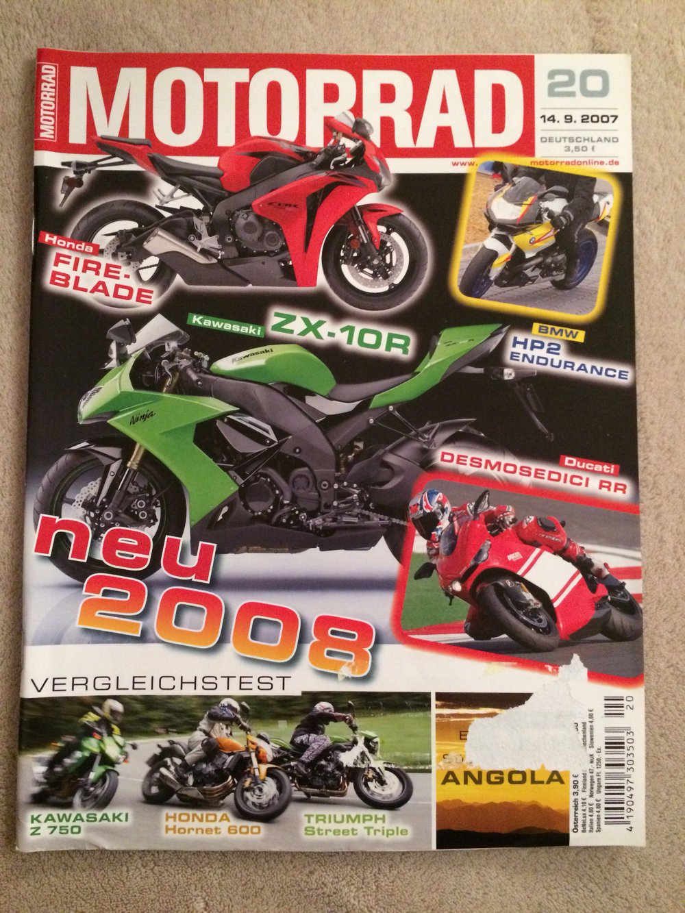 Motorrad #15 - Honda Fire Blade / KAWASAKI ZX-10R / DUCATI DESMOSEDICI RR / BMW HP2 ENDURANCE