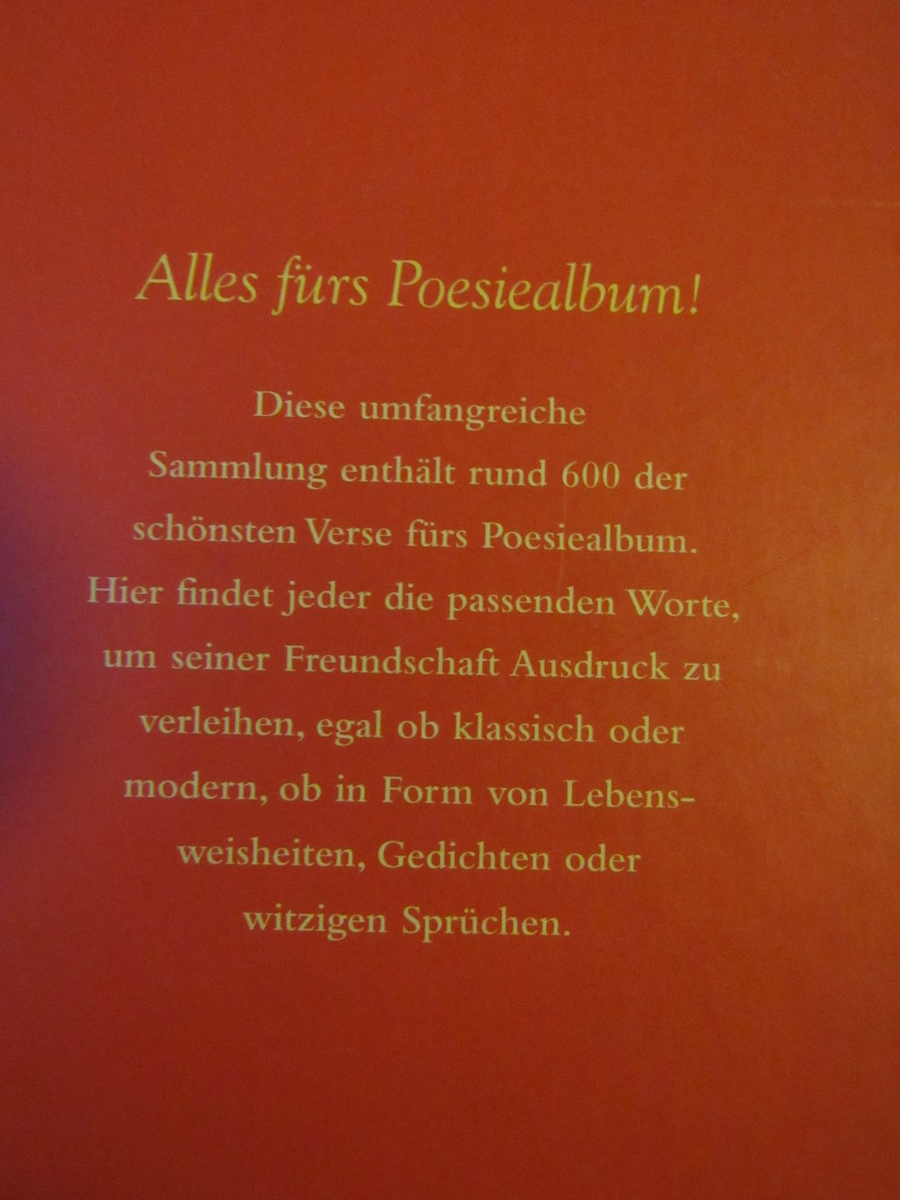 Worte der Freundschaft