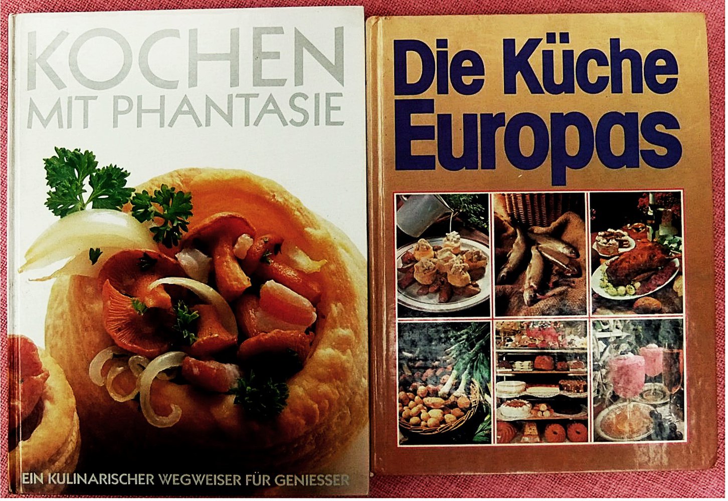 Ca. 5,6 Kilo Kochbücher - 7 Stck. im Großformat - Die Küche Europas - Salate - Desserts - Kochen mit Phantasie - Lust auf Nudeln