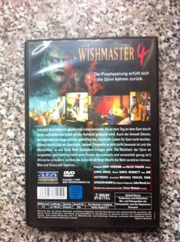 Wishmaster 4 - Die Prophezeiung DVD - Horror - Chris Angel * Kult * 