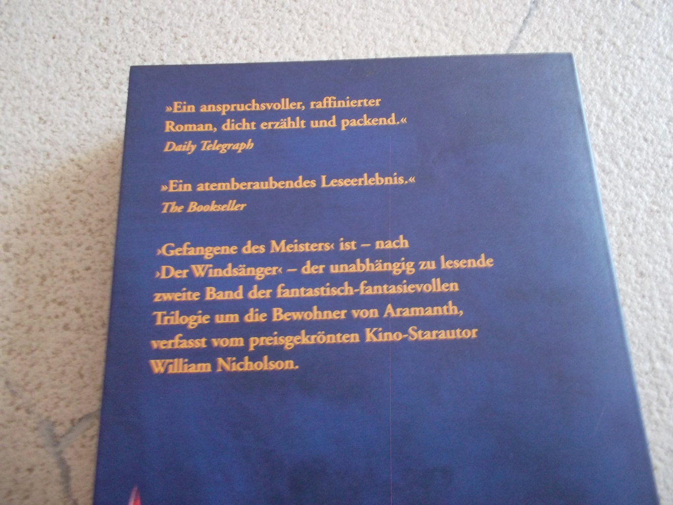 gefangene des meisters,buch,william nicholson