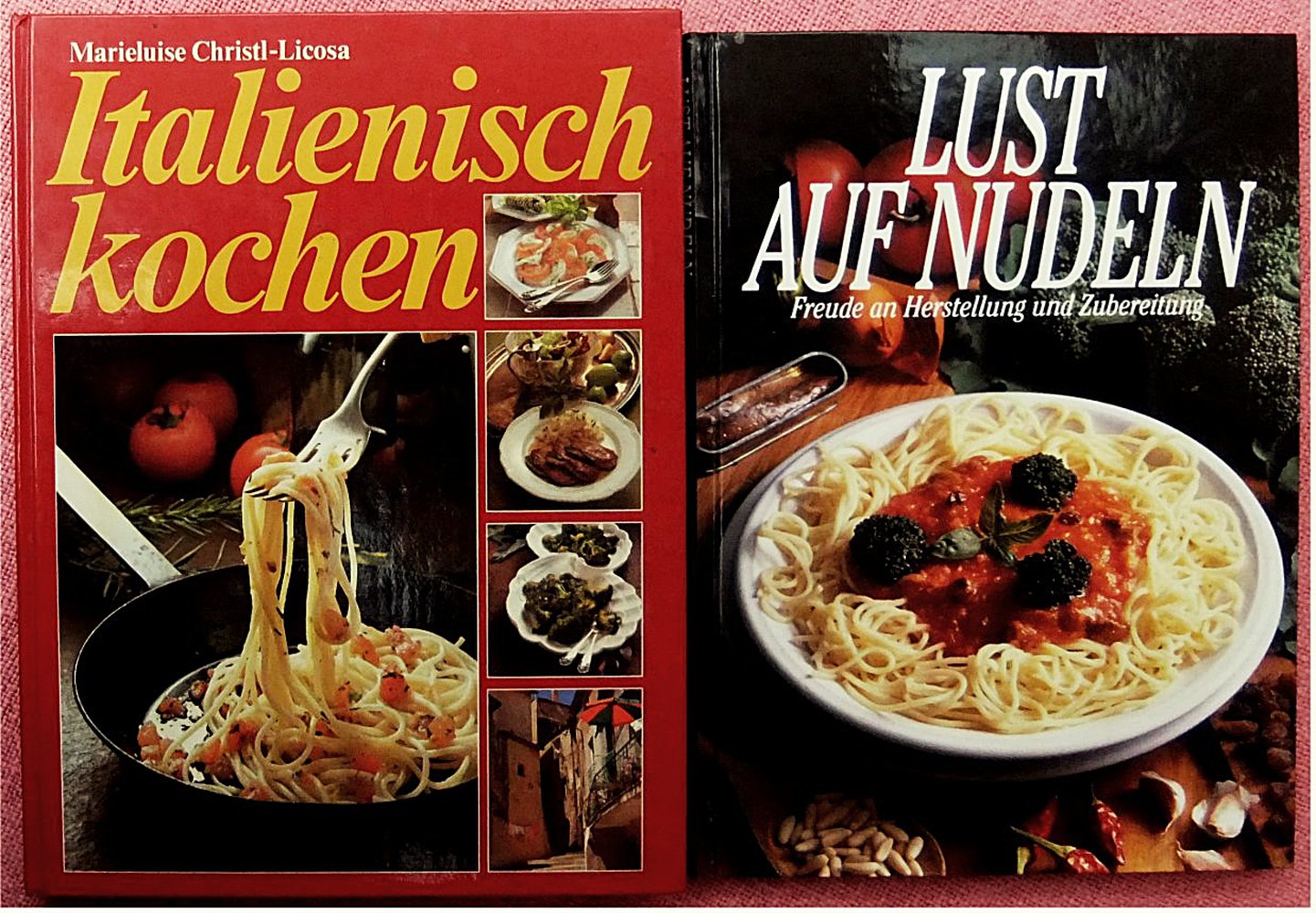 Ca. 5,6 Kilo Kochbücher - 7 Stck. im Großformat - Die Küche Europas - Salate - Desserts - Kochen mit Phantasie - Lust auf Nudeln