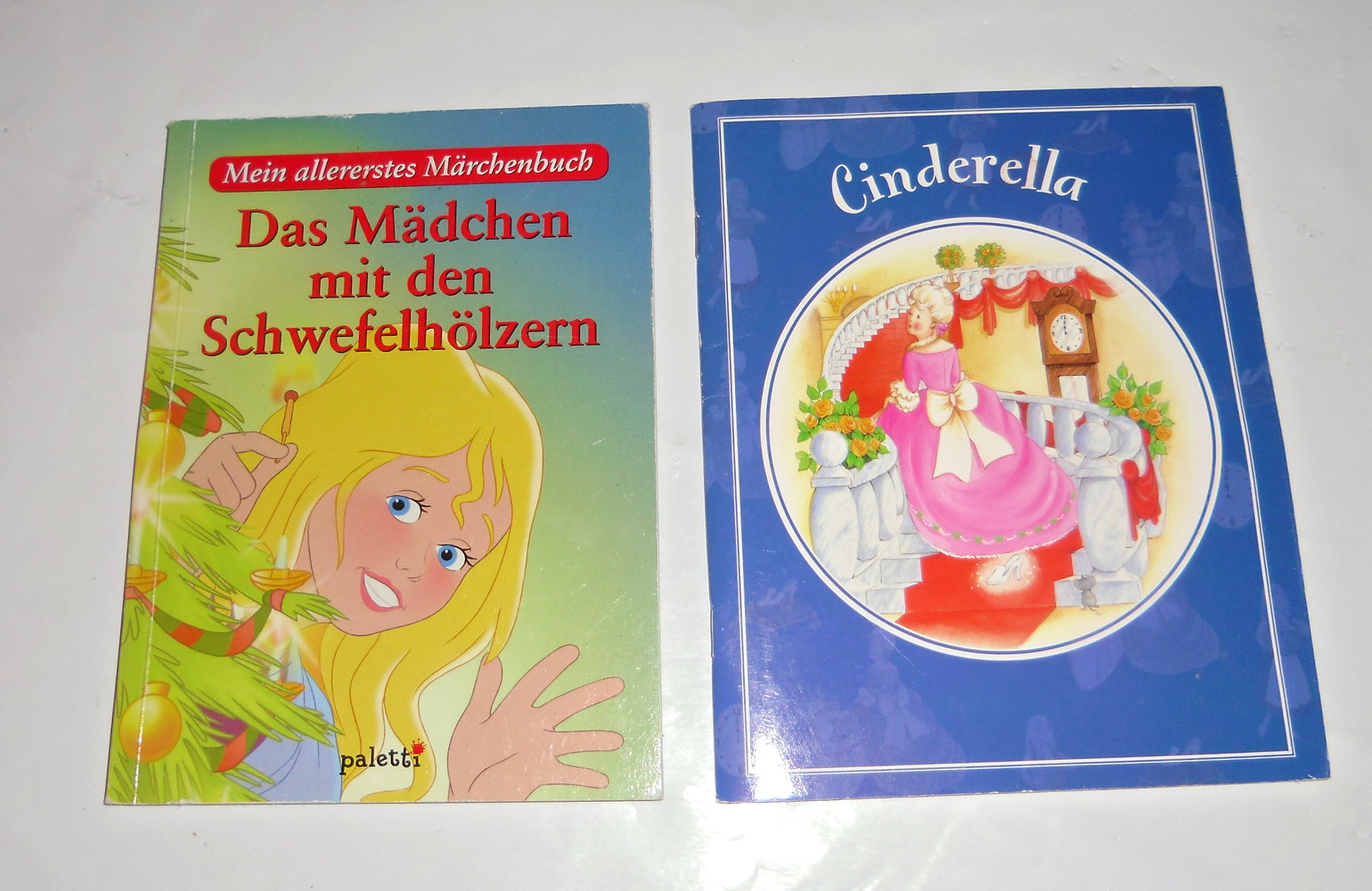 2 süße Bücher, Cinderella+ das Mädchen m. d. Schwefelhölzern 