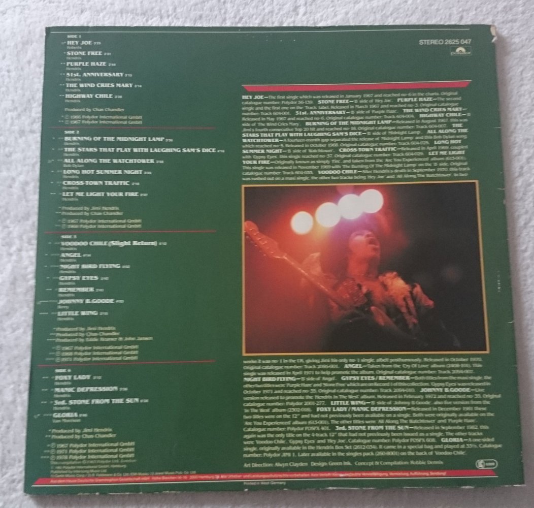 Jimi Hendrix LP The Singles Album