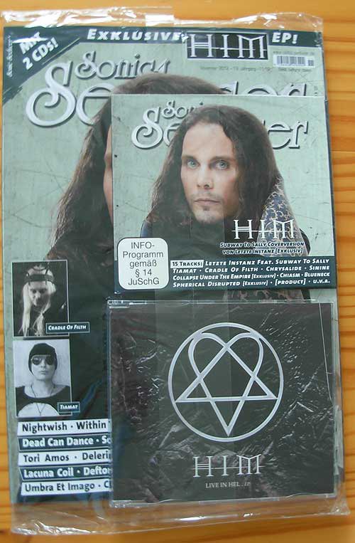 Sonic Seducer 11/2012 + Cold Hands Seduction CD Vol. 136 + HIM Live In Hel. EP