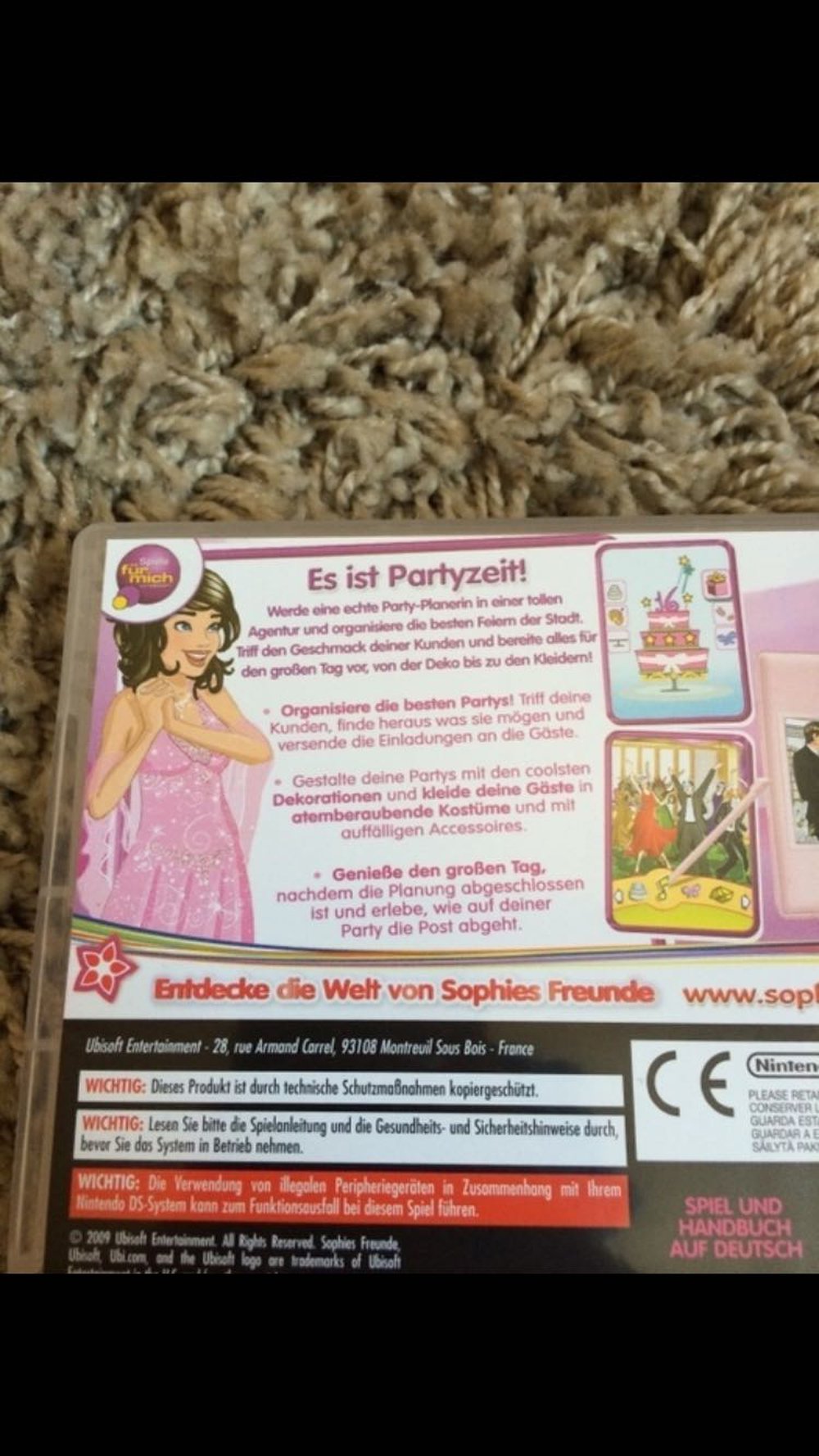 Nintendo DS Spiel - Sophies Freunde Party Planer