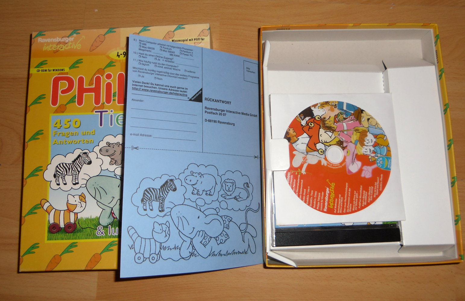 CD-ROM: Wissensspiele: Philipp - Tierquiz & lustige Spiele