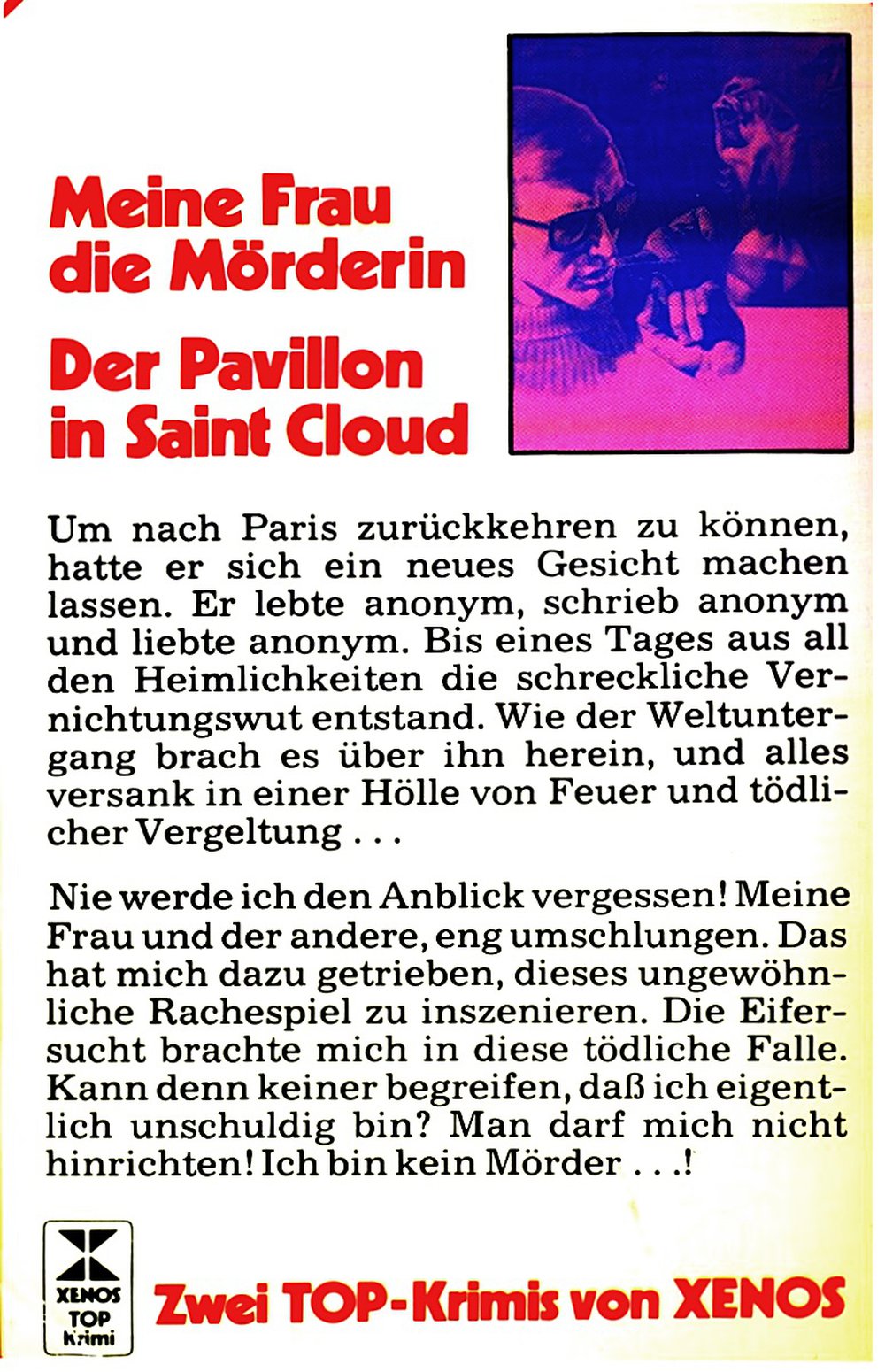 2 Kriminalromane von Frederic Dard in einem Buch : Der Pavillon in Saint Cloud / Meine Frau die Mörderin