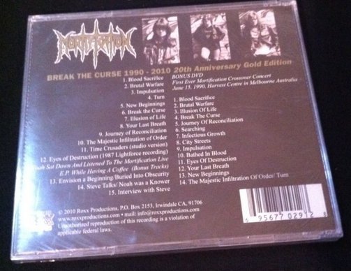MORTIFICATION – Break The Curse 1990-2010 2disc DVD + CD limit.Edit. #death #metal