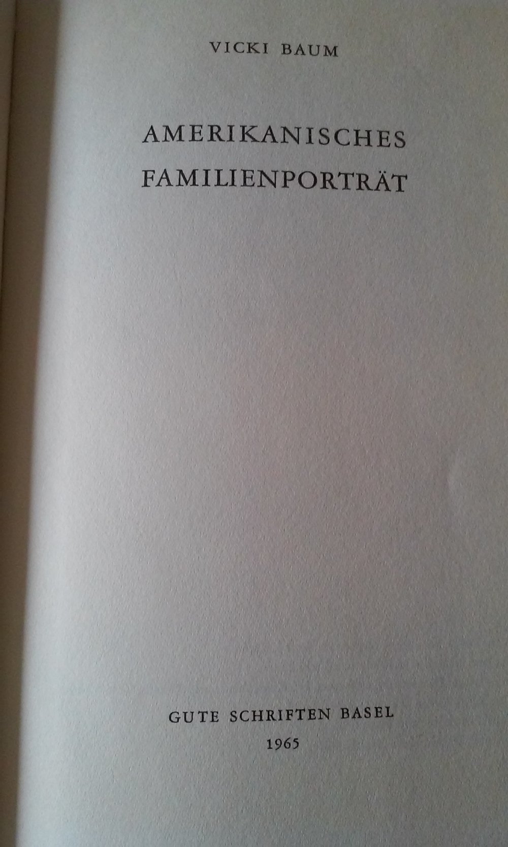 Amerikanisches Familienporträt  aus dem Roman  Rarität
