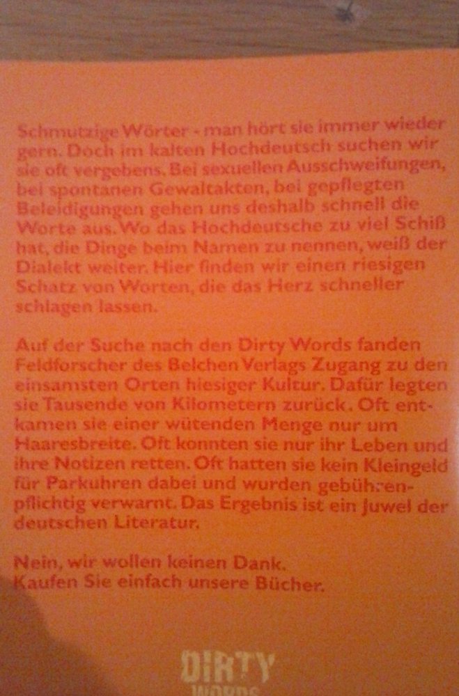 Dirty Words alemannisch