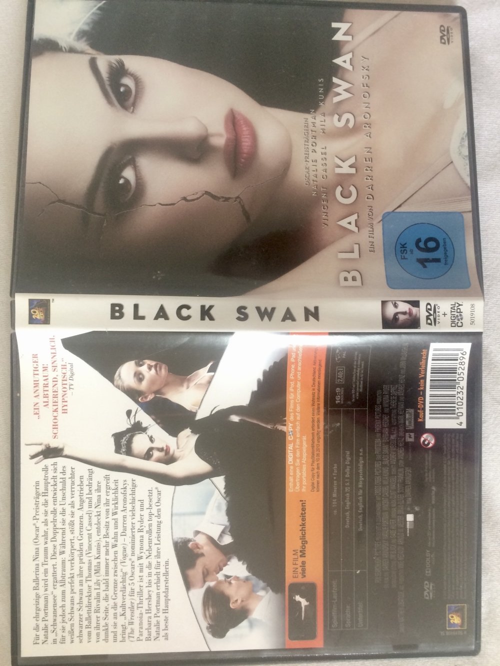 DVD Black Swan mit Natalie Portman von Darren Aronofsky 2010