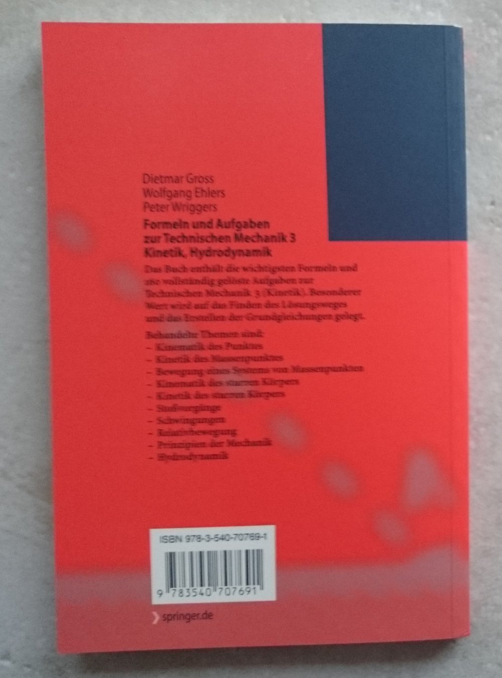 Formeln und Aufgaben zur Technischen Mechanik 3 ISBN 97835407076