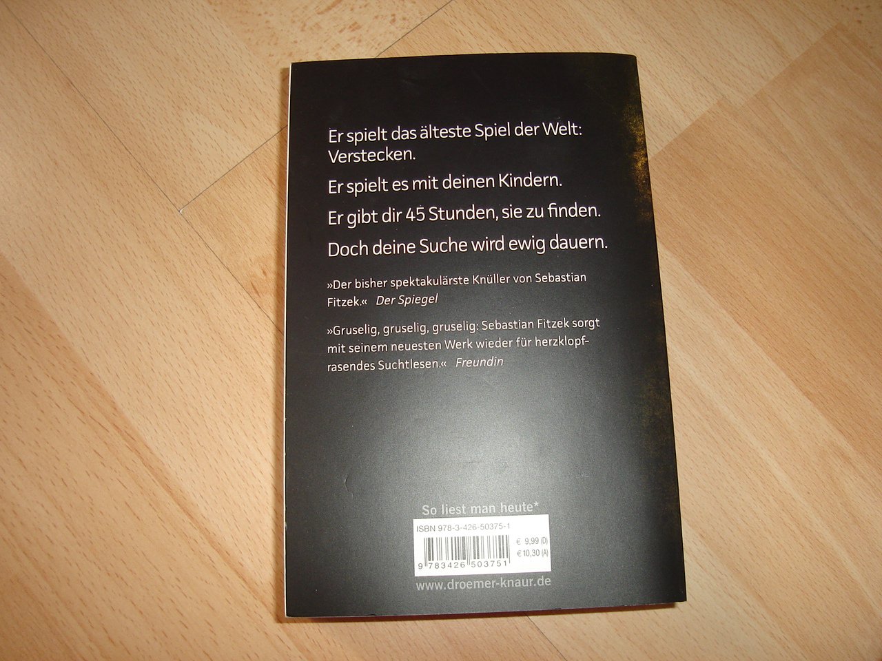 Der Augensammler - Sebastian Fitzek - Taschenbuch - Neuwertig -