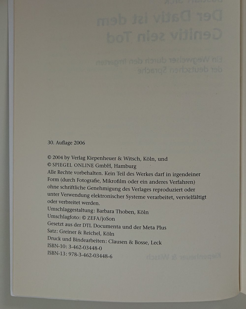 Der Dativ ist dem Genitiv sein Tod