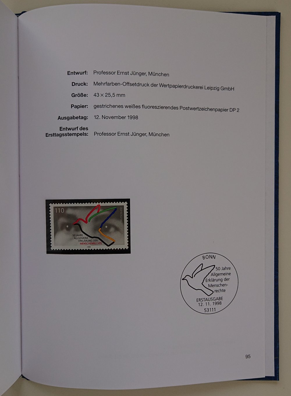 Die Postwertzeichen der Bundesrepublik Deutschland 1998