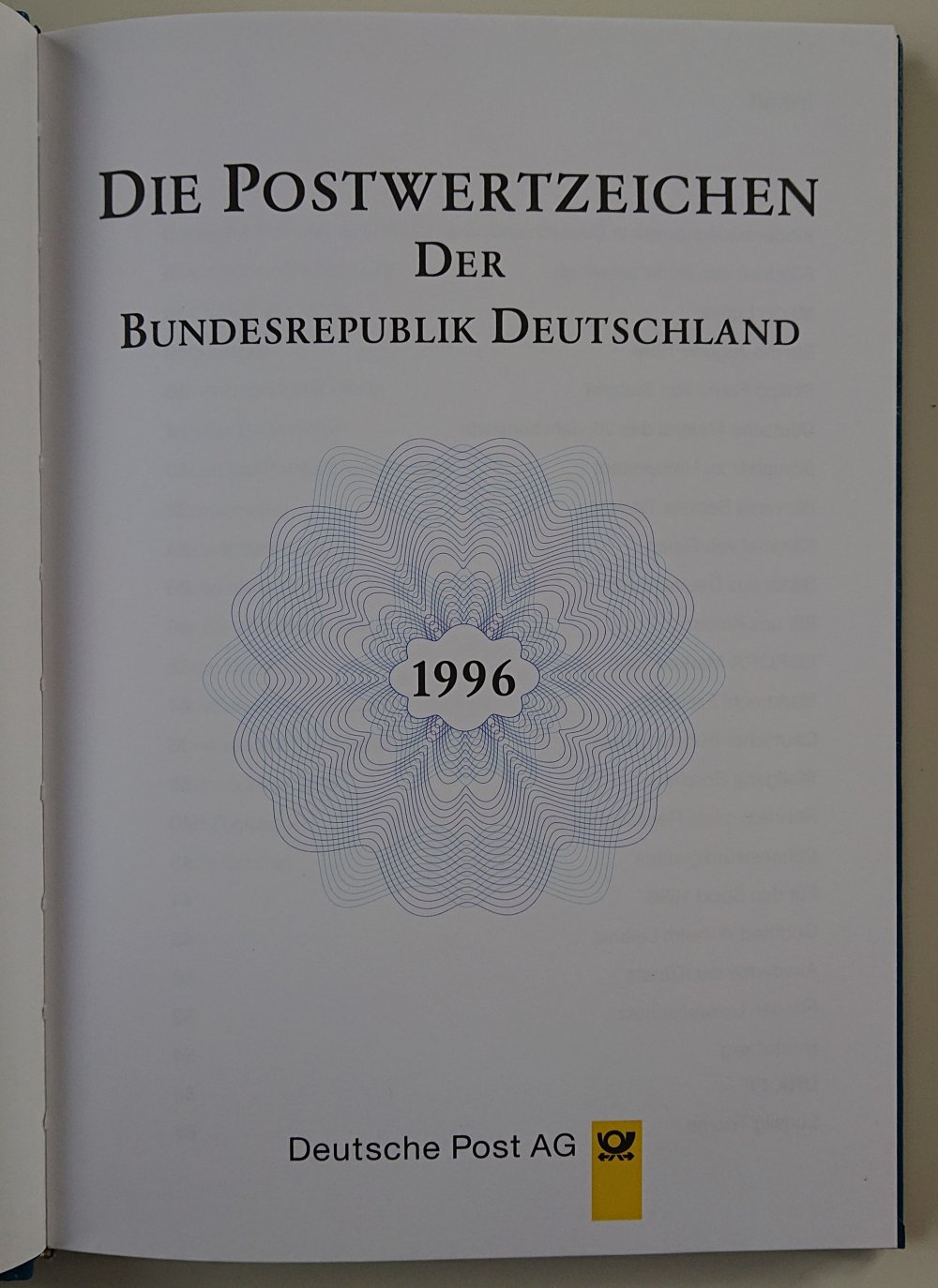 Die Postwertzeichen der Bundesrepublik Deutschland 1996