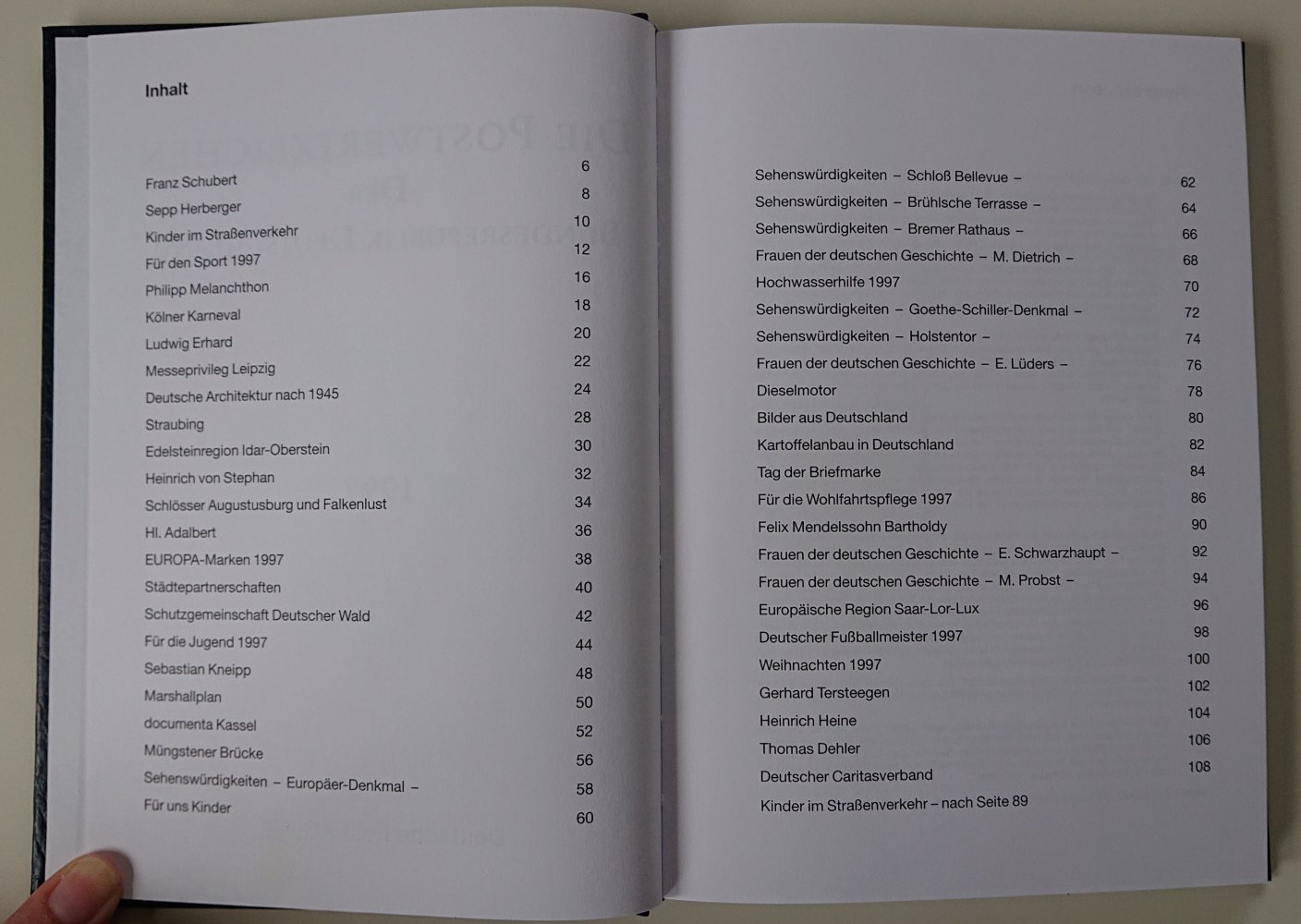 Die Postwertzeichen der Bundesrepublik Deutschland 1997