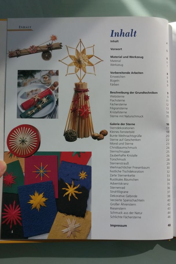 BastelBuch Strohsterne zu Weihnachten