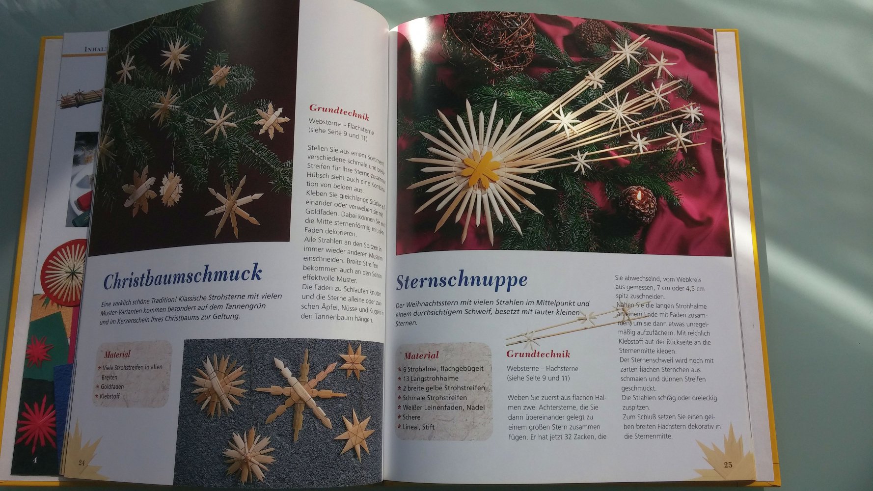BastelBuch Strohsterne zu Weihnachten