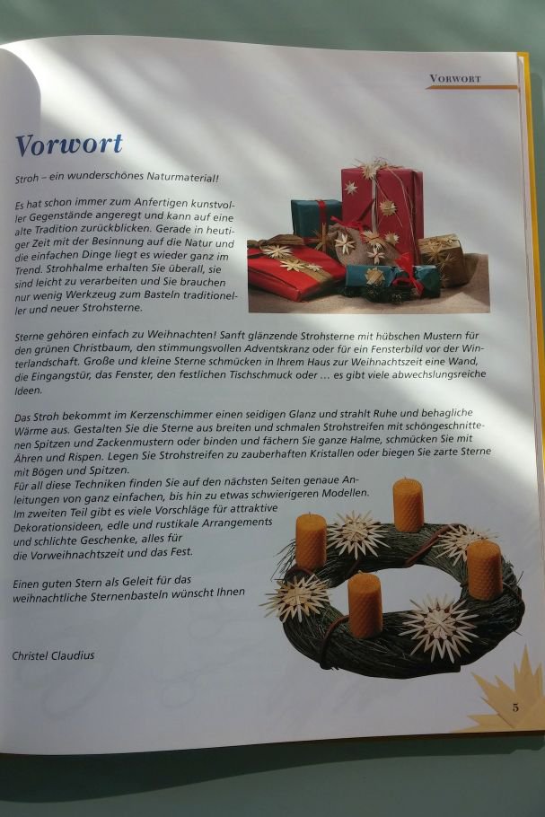 BastelBuch Strohsterne zu Weihnachten