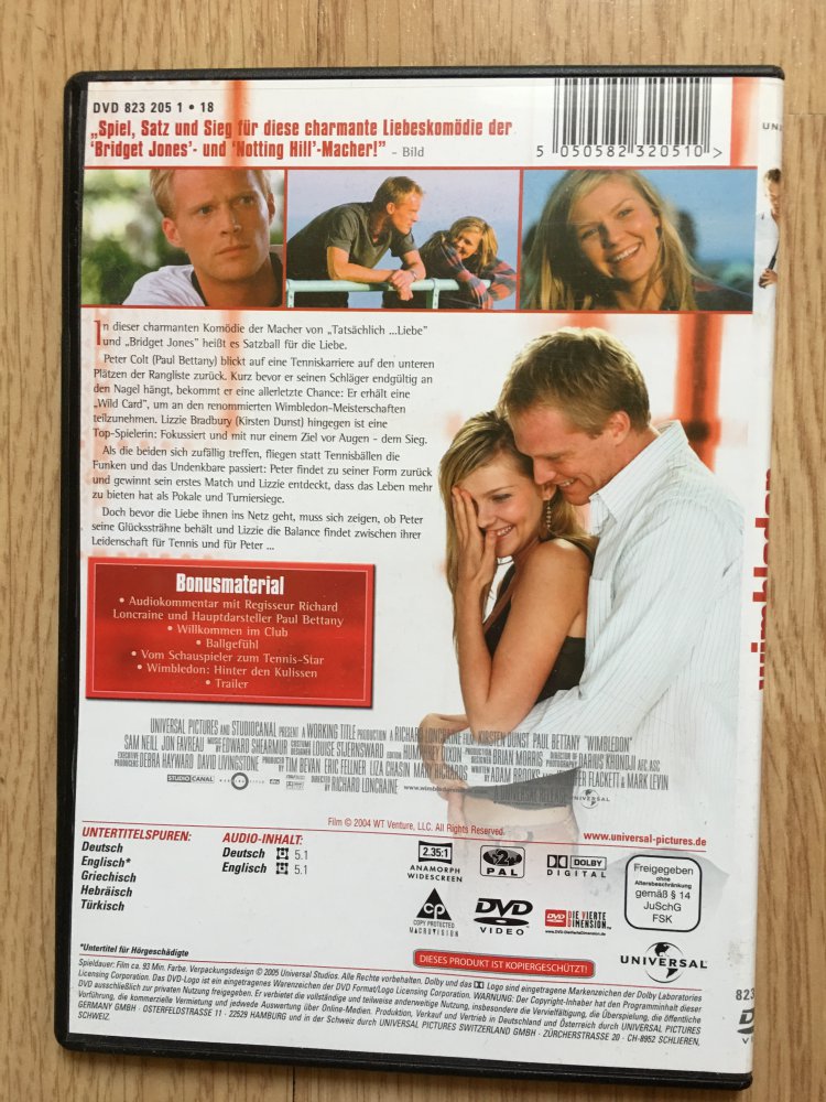 DVD - Wimbledon - sehr guter Zustand