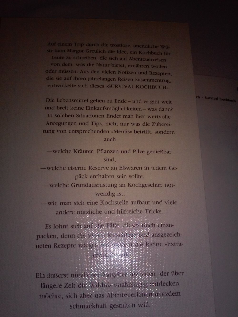 Survival Kochbuch. Ernährung in der Wildnis