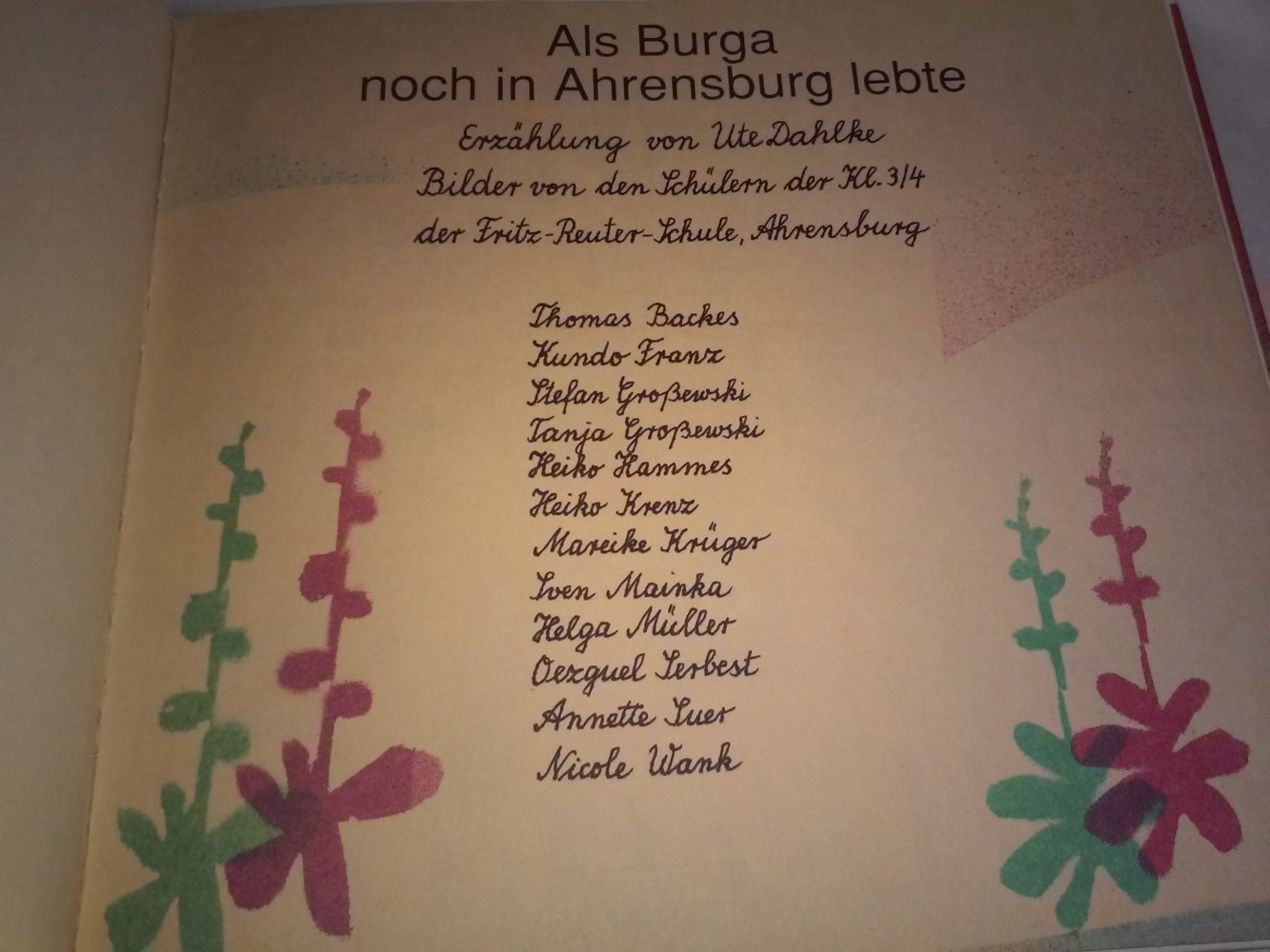 Ute Dahlke: Als Burga noch in Ahrensburg lebte - Kinderbuch alt