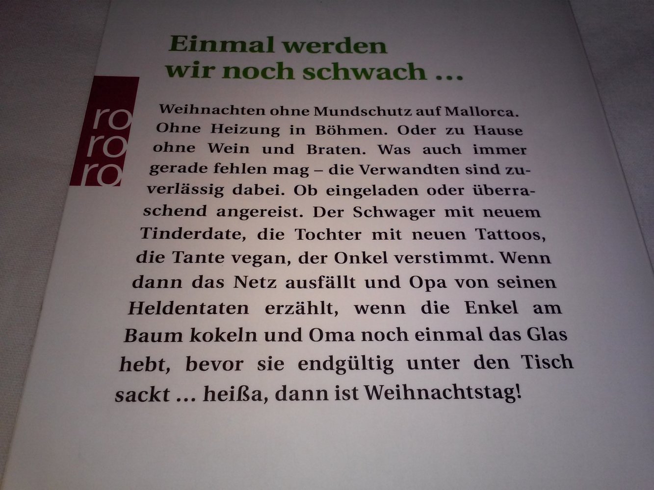 Neu! Dietmar Bittrich: Hol Oma von der Bowle weg! Weihnachtsgeschichten 