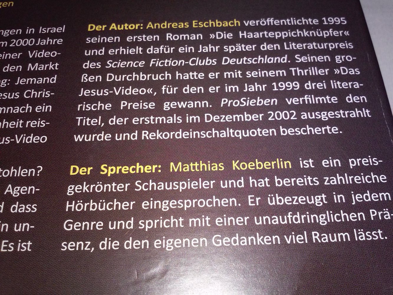 Andreas Eschbach: Das Jesus-video & Der Jesus Deal - 12 CDs 