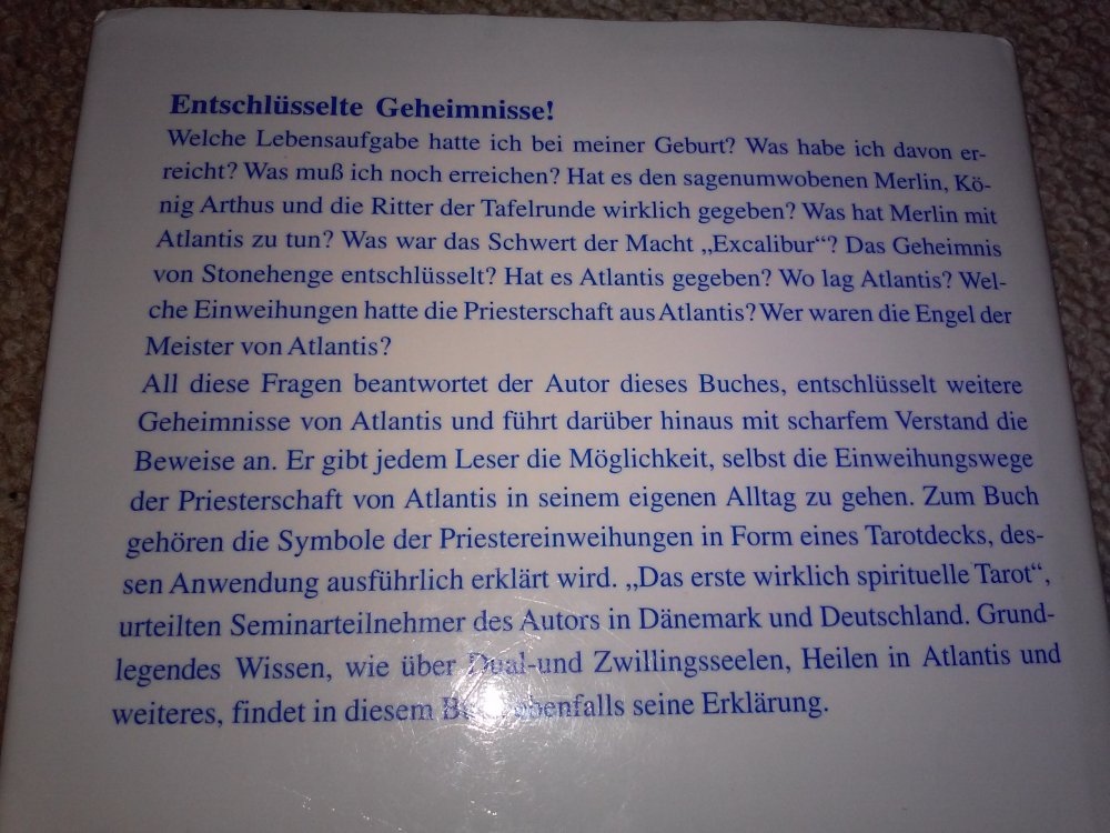  F. E. E. Strohm:Das Meisterwissen von Atlantis, m. 23 Tarotkarten