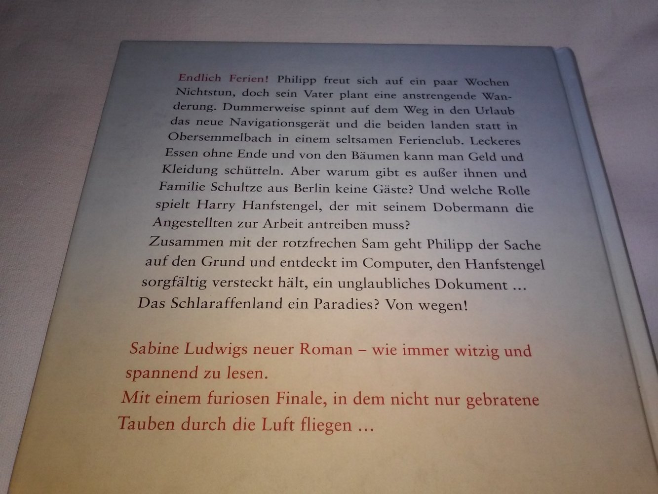 Neu! Sabine Ludwig: Aufruhr im Schlaraffenland / Kinderkrimi 10-12 Lj.