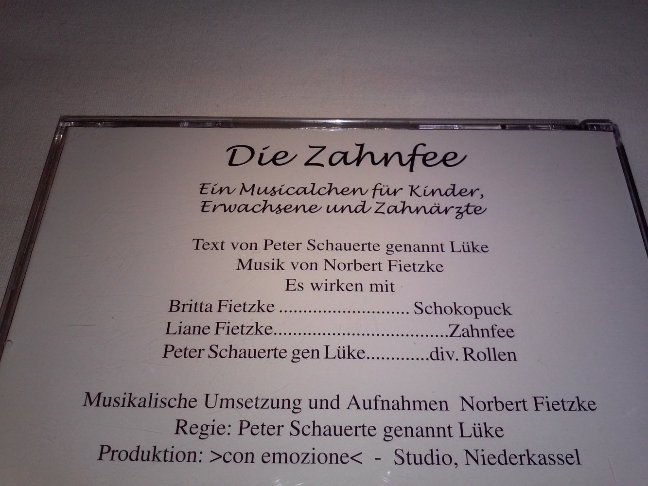 Die Zahnfee - Ein Musicalchen für Kinder, Erwachsene und Zahnärzte!