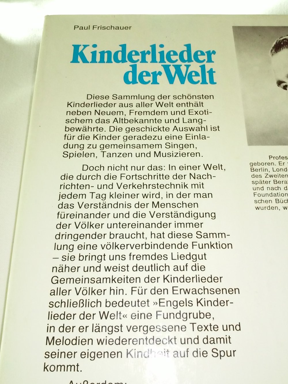  Paul Frischauer: Kinderlieder der Welt (Liedertexten und Noten)