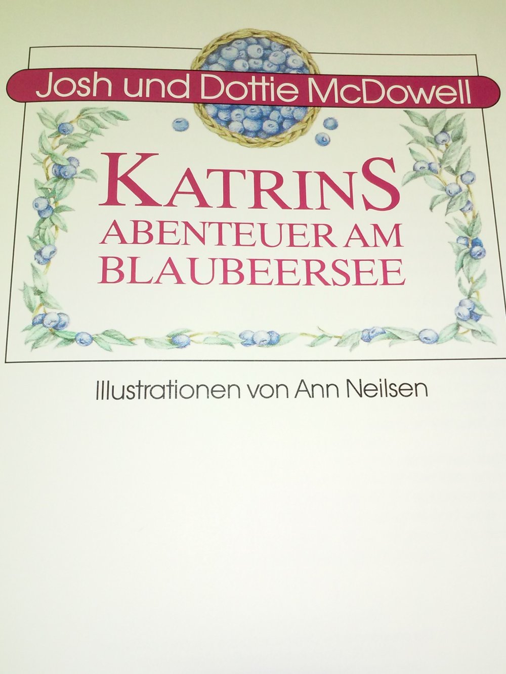  Josh und Dottie McDowell: Katrins Abenteuer am Blaubeersee -Kinderbuch alt