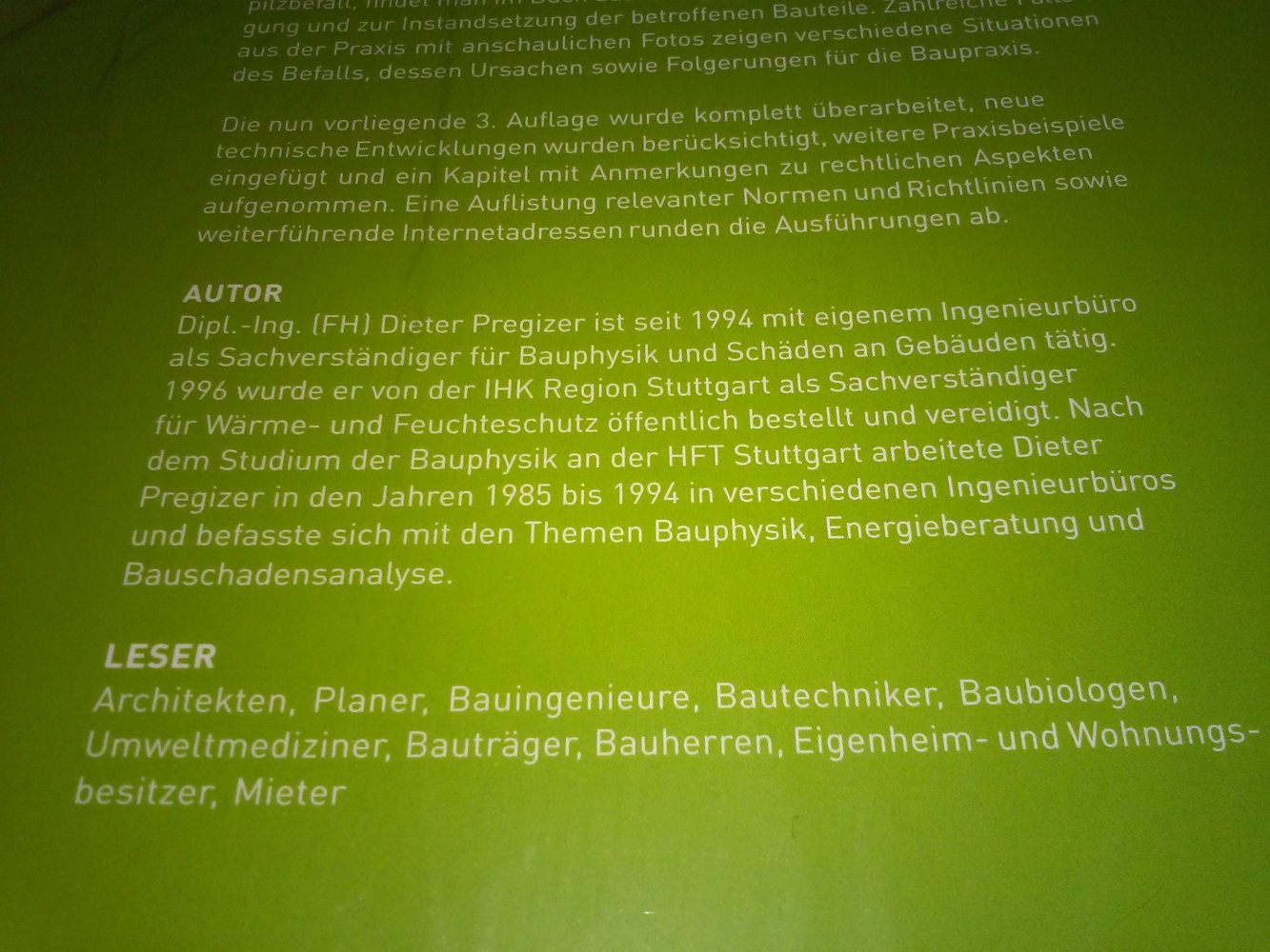 Neu!OVP!Schimmelpilz-bildungen: Bautechnische Maßnahmen zur Vorbeugung Instandsetzung