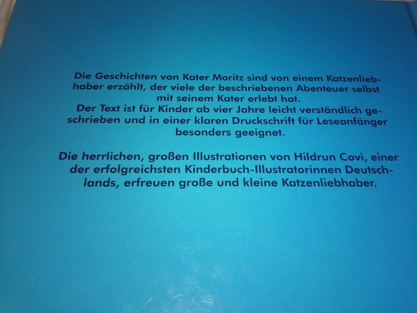 Hildrun Covi: Kater Moritz und seine Abenteuer - Katzen-Geschichten - Kinderbuch alt