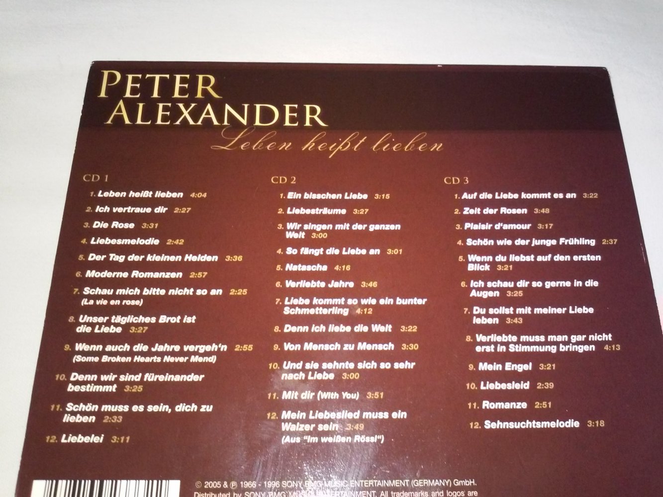 Peter Alexander:  Leben Heisst Lieben (Box-Set 3CD´s)