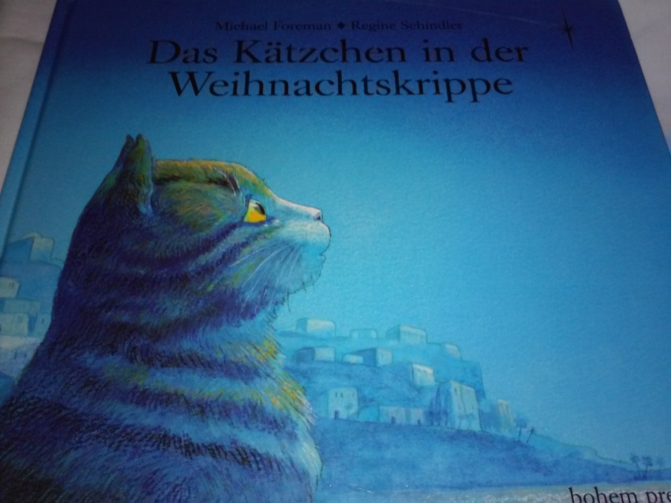 Das Kätzchen in der Weihnachts krippe + Hier sind Katzen im Spiel