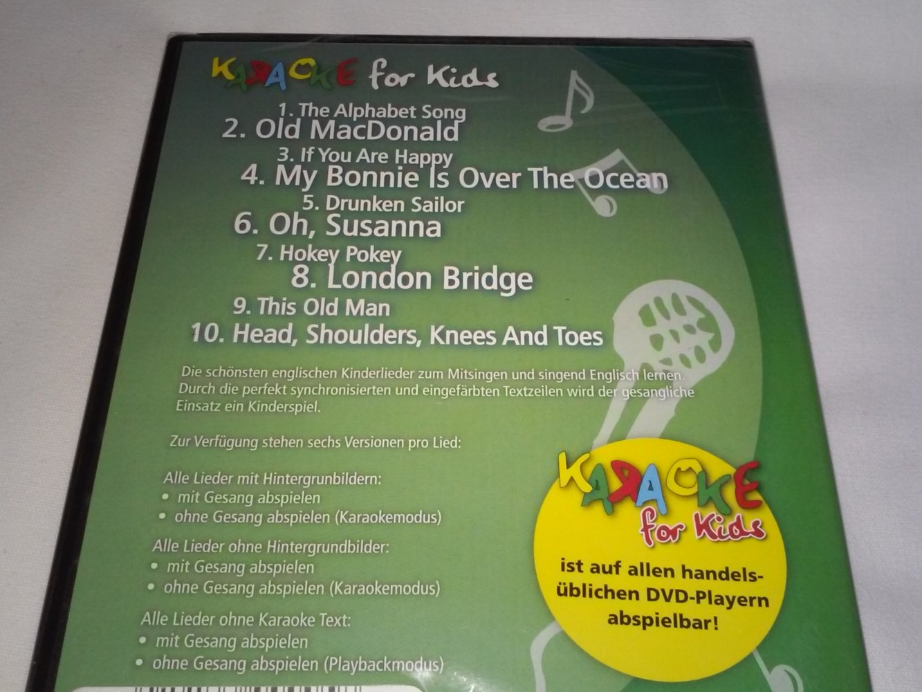 Neu! OVP! Karaoke - Karaoke for Kids Vol. 3 - Kinderlieder Lern DVD