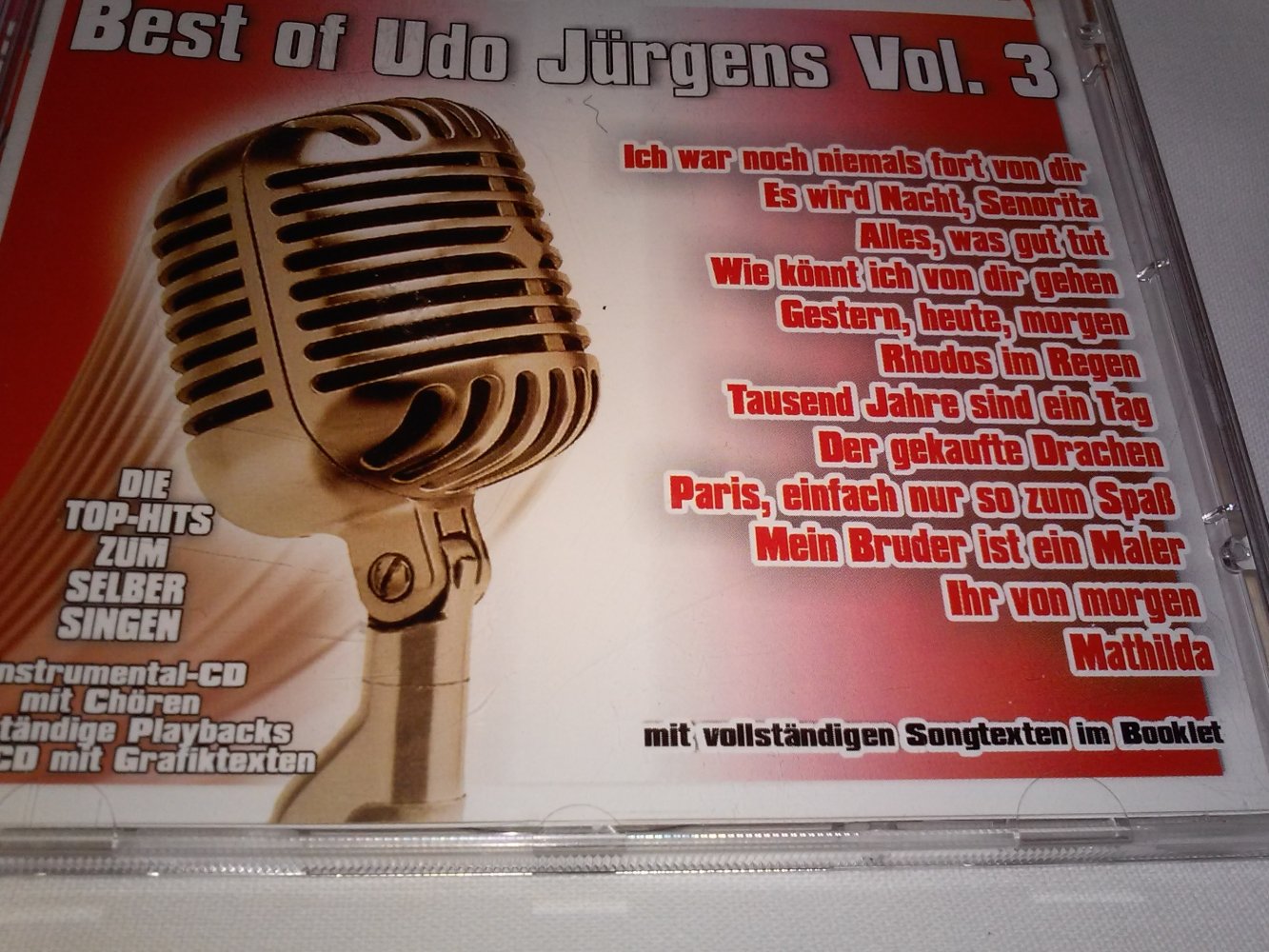  Best of - Udo Jürgens - Vol.3 Best of Karaoke (wie neu)