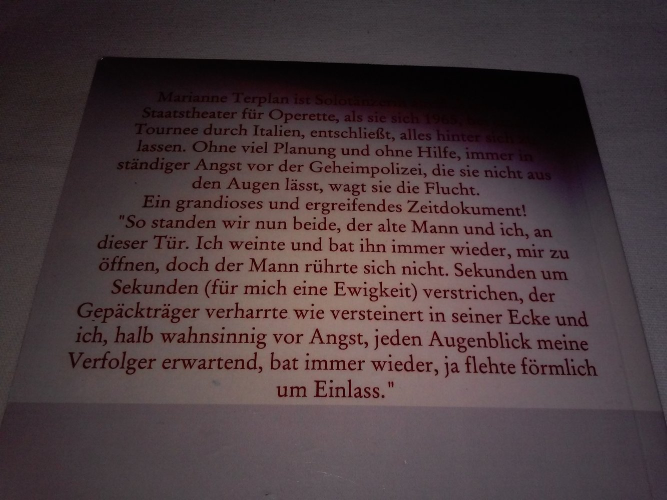 Marianne Terplan:(Wendepunkte)Dieser eine Moment: Der Geheimdienst, der Eiserne Vorhang und ich...