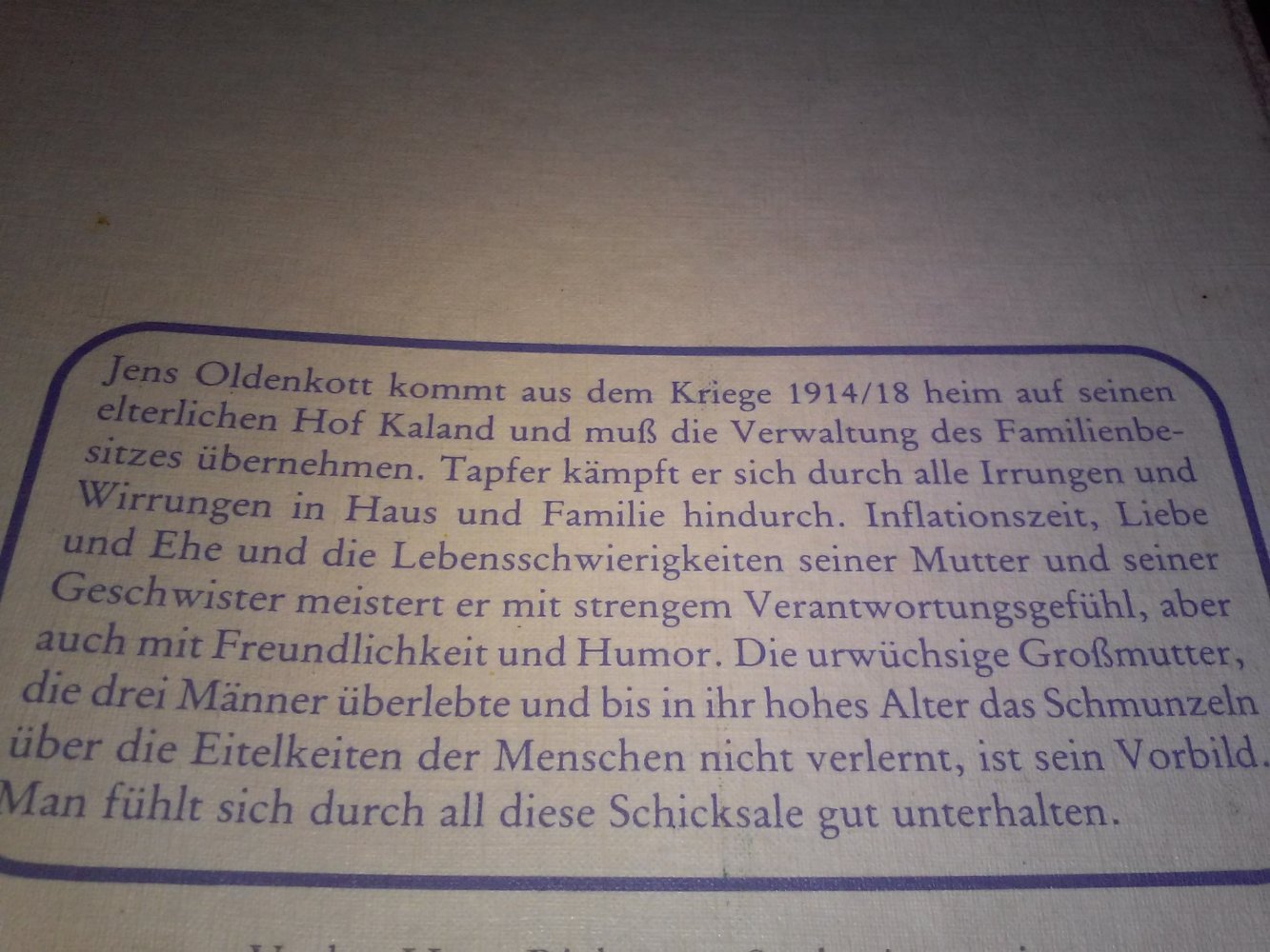 Hilde Fürstenberg: Alle Tage vergehen - Roman einer Generation. Signiert (SH)