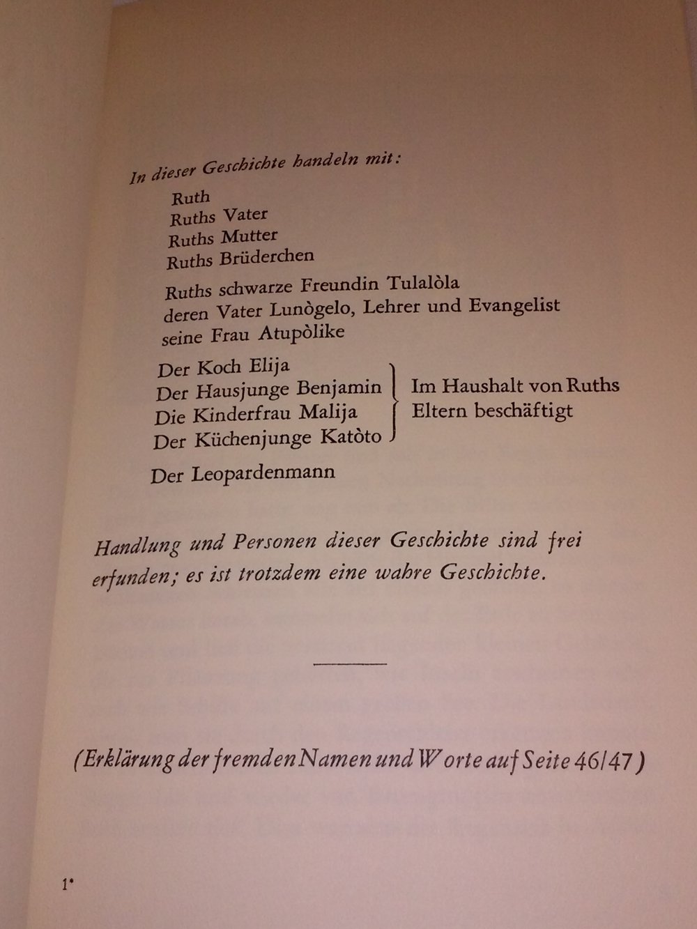 Der Leopardenmann. Eine afrikanische Weihnachtsgeschichte 1. Auflage. (1970) -Rarität-