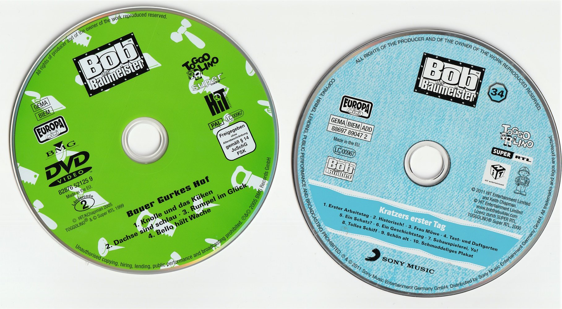 DVD & CD Set Hörbuch Film Bob der Baumeister Nr. 14 & 34 Bauer Gurkes Hof & Kratzers erster Tag