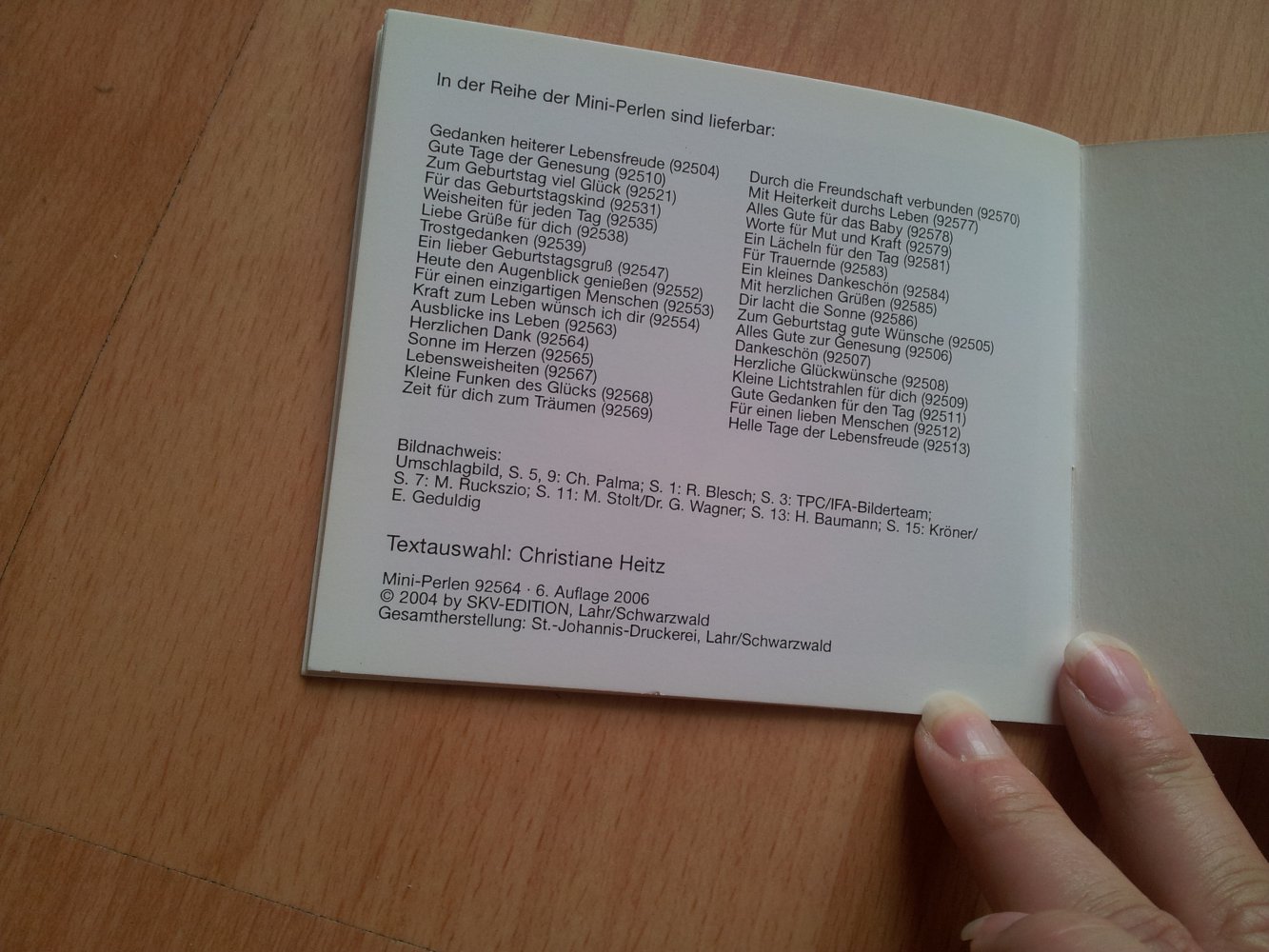 Herzlichen Dank - Heft- Dankeschön