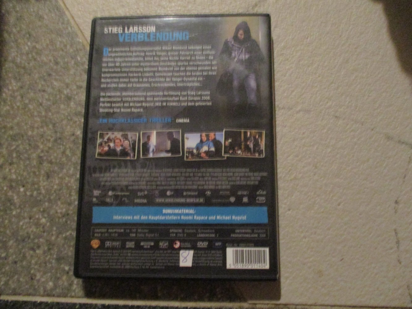 3 dvd filme,stieg larsson ,verblendung,verdammnis,vergebung.alle sehr guter zustand,alle ab 16 jahre