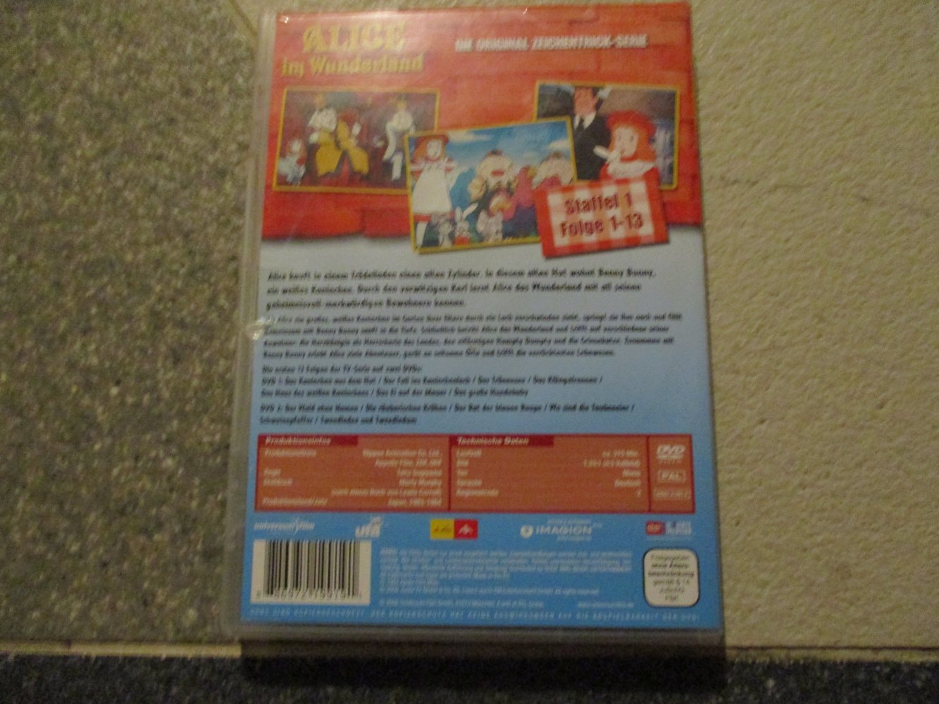 dvd kinderfilm,alice im wunderland,staffel 1 folge 1-13